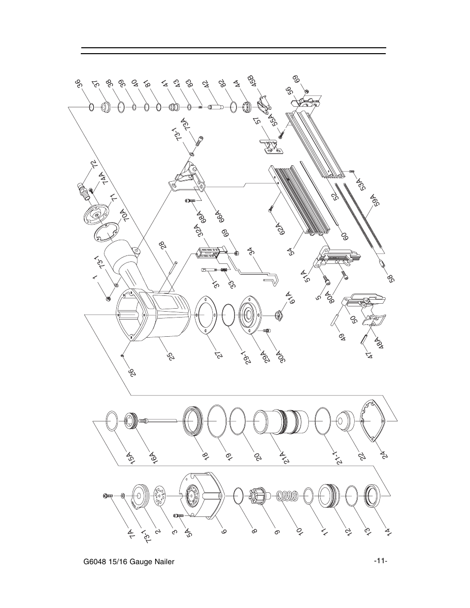 G6048 part breakdown | Grizzly G6048 User Manual | Page 12 / 17