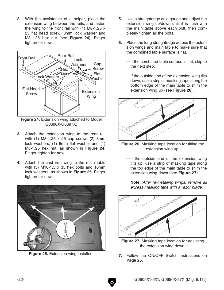 Grizzly G0696X User Manual | Page 25 / 101