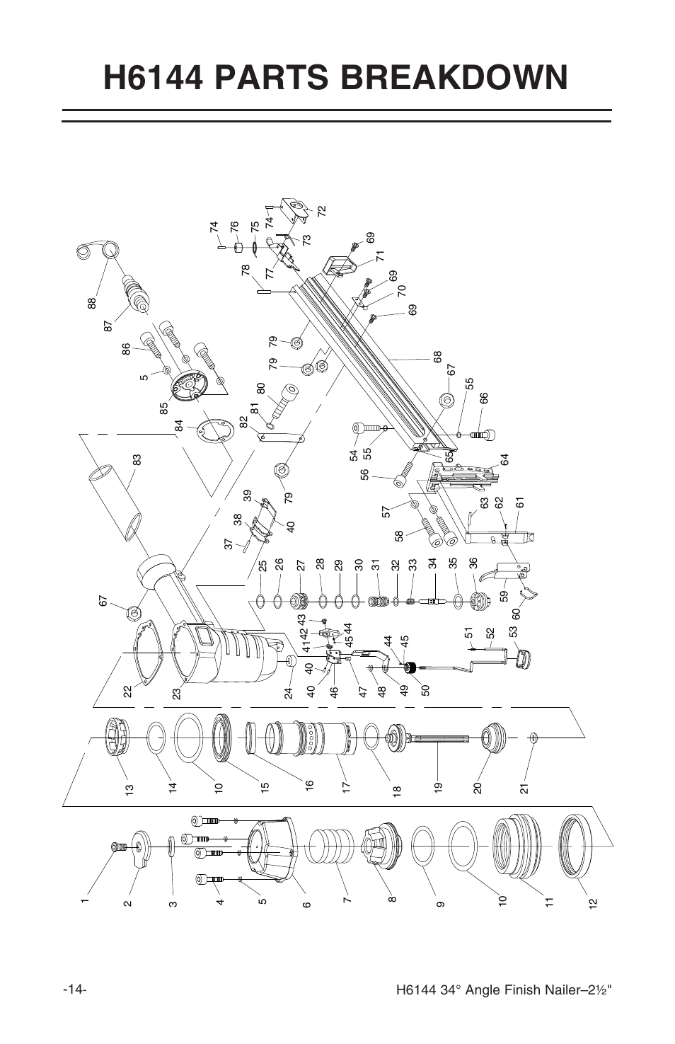 H6144 parts breakdown | Grizzly H6144 User Manual | Page 15 / 20