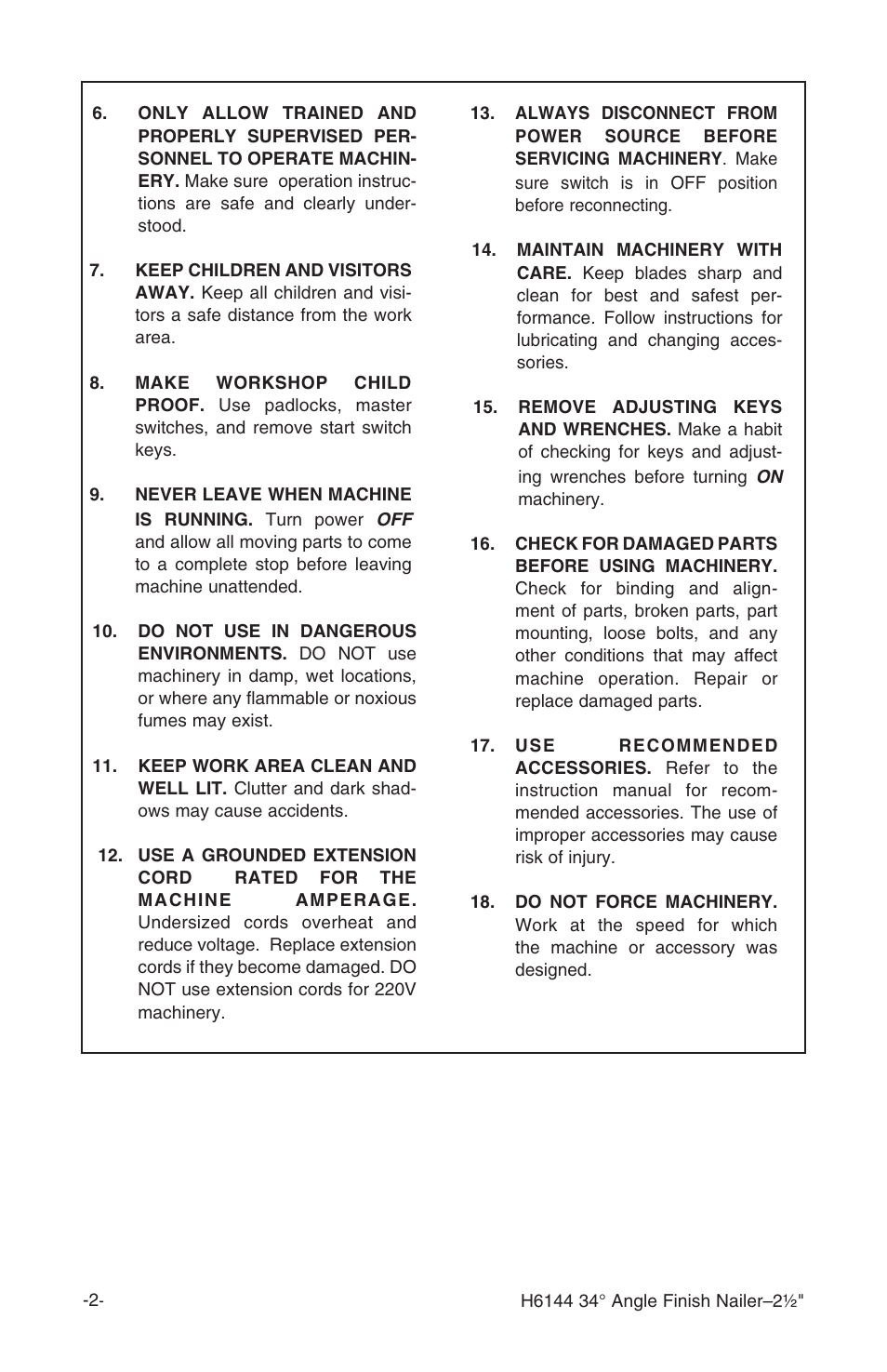 Grizzly H6144 User Manual | Page 3 / 20