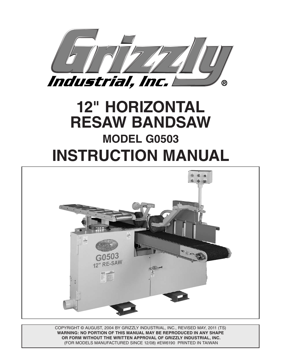 Grizzly G0503 User Manual | 76 pages