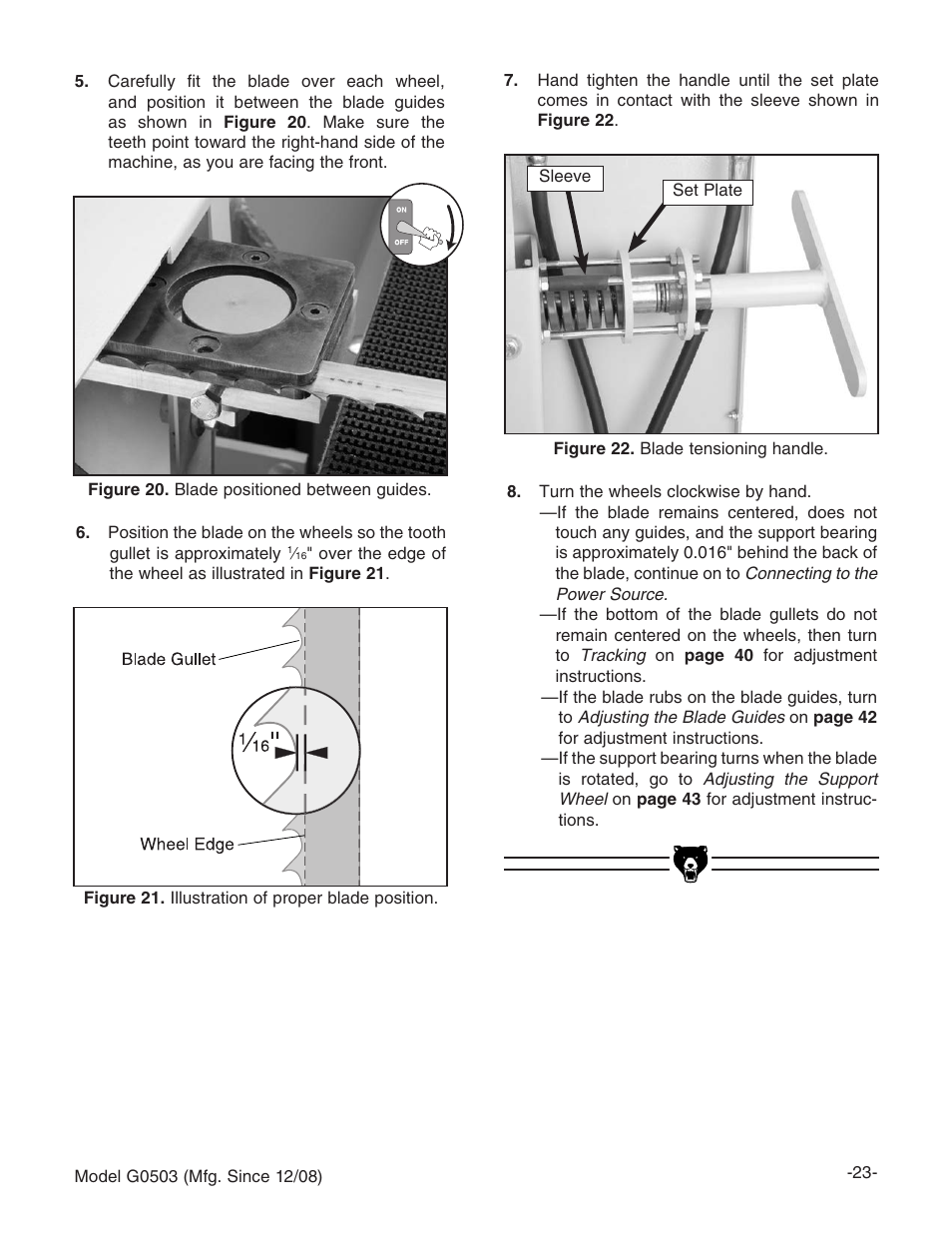 Grizzly G0503 User Manual | Page 25 / 76