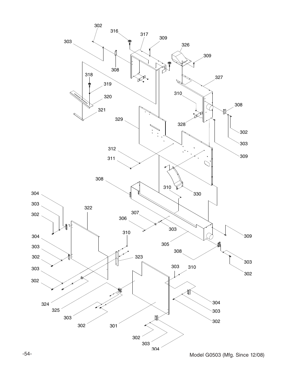 Grizzly G0503 User Manual | Page 56 / 76