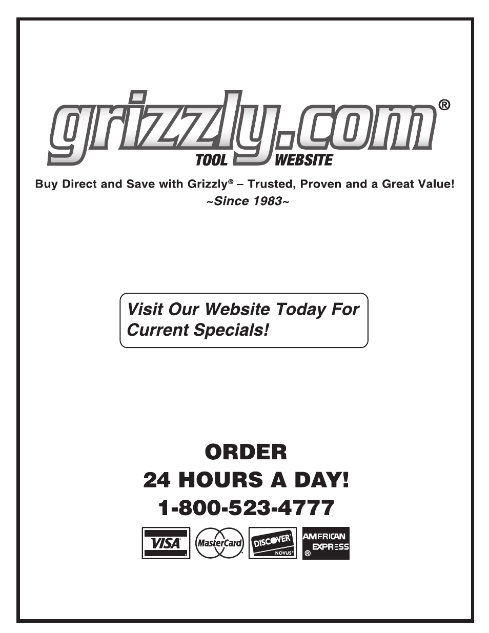 Grizzly G0503 User Manual | Page 76 / 76