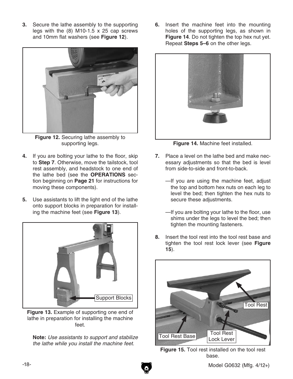 Grizzly Variable Speed Wood G0632 User Manual | Page 20 / 56
