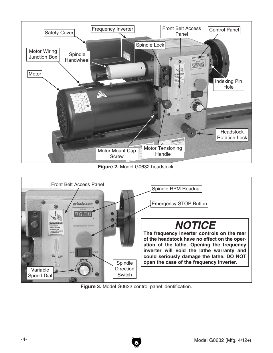 Notice | Grizzly Variable Speed Wood G0632 User Manual | Page 6 / 56