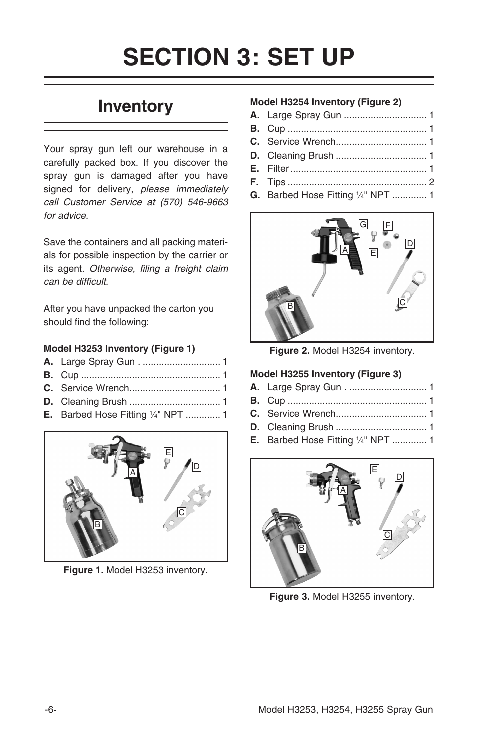 Inventory | Grizzly H3253 User Manual | Page 6 / 24