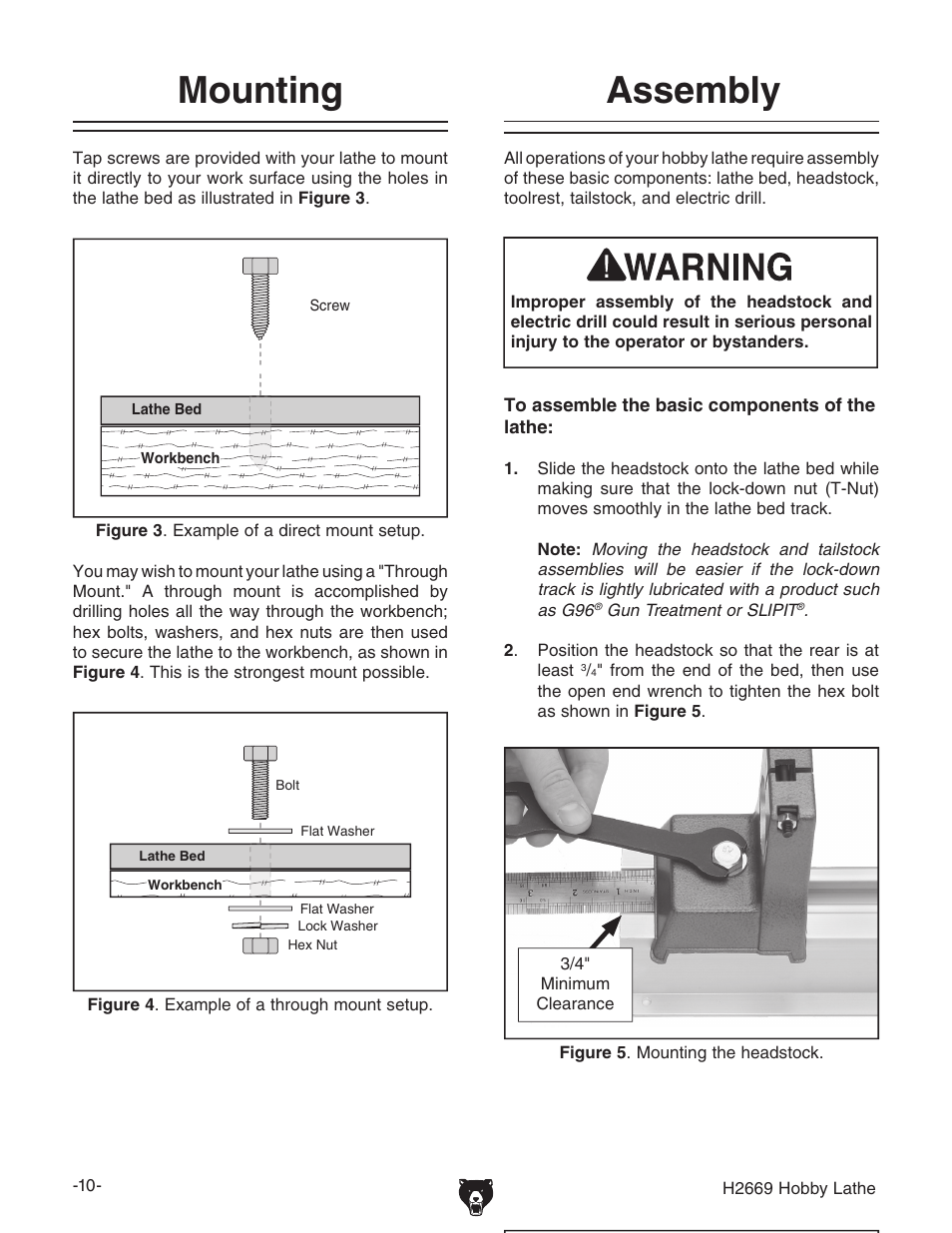 Mounting, Assembly | Grizzly H2669 User Manual | Page 12 / 28