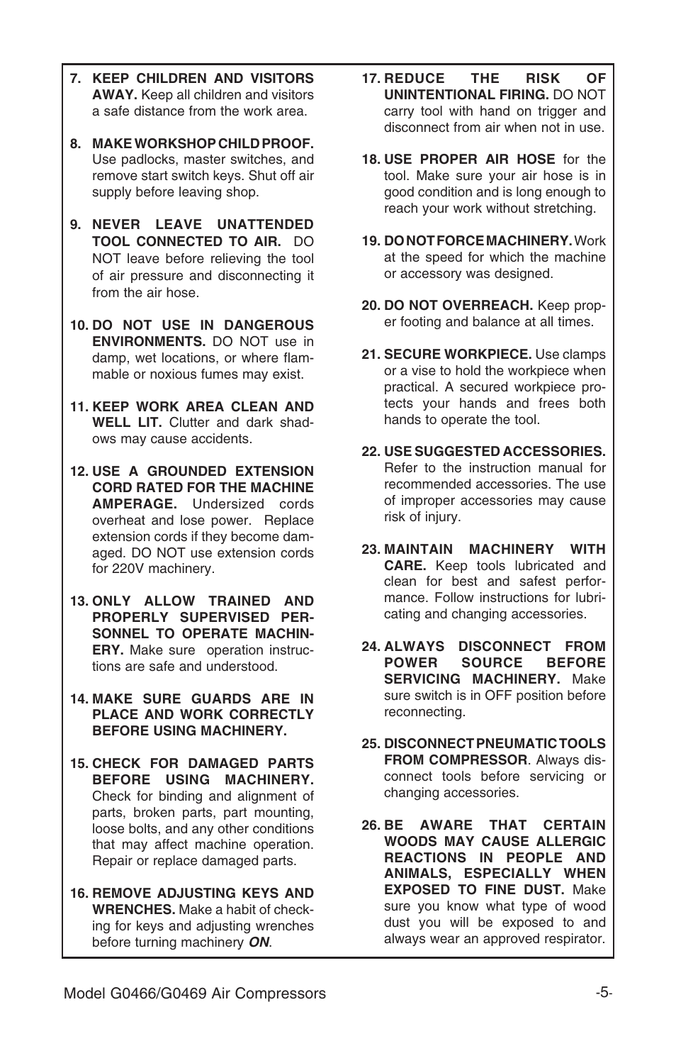 Grizzly G0466 User Manual | Page 7 / 32