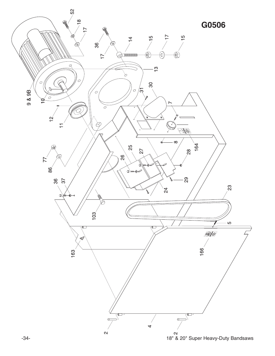 G0506 | Grizzly G0507 User Manual | Page 36 / 56