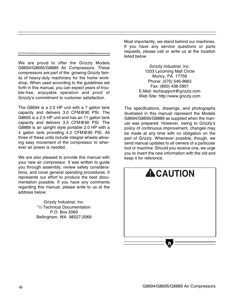 Setting up and operating, Commentary | Grizzly G8694 User Manual | Page 7 / 17