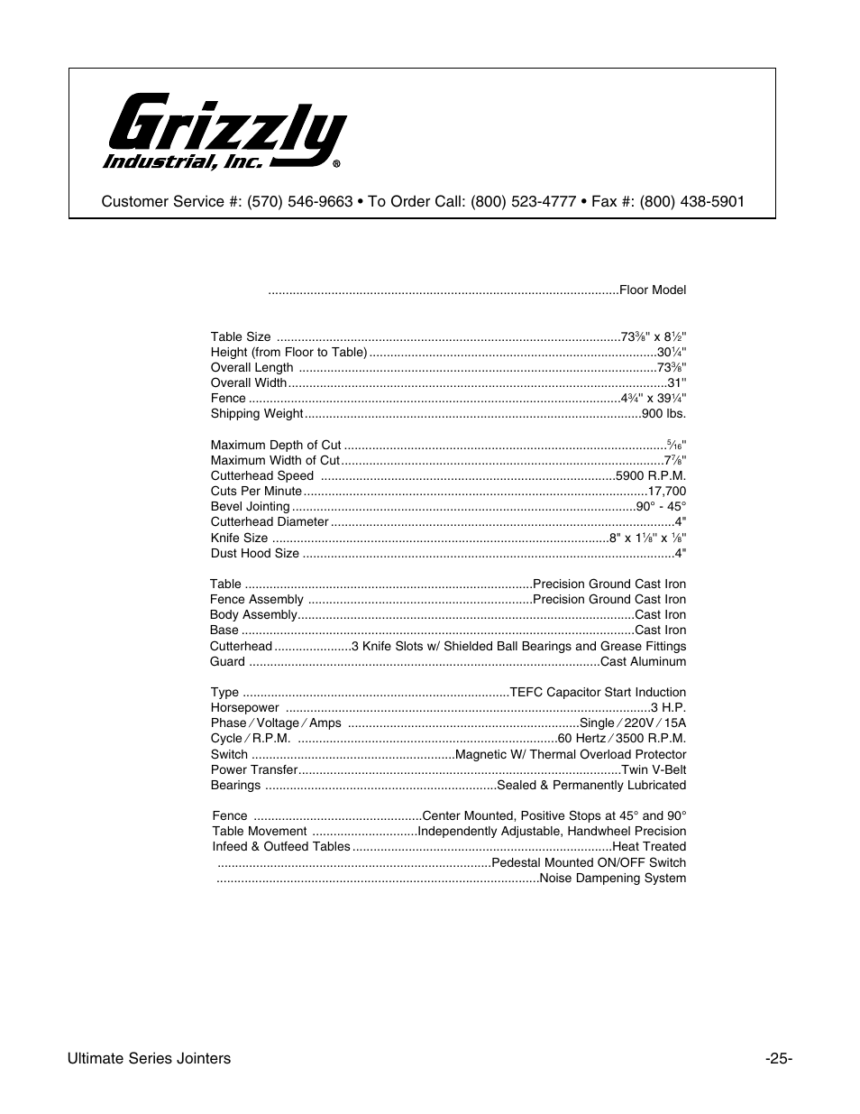Machine data sheet | Grizzly G9859 User Manual | Page 27 / 56