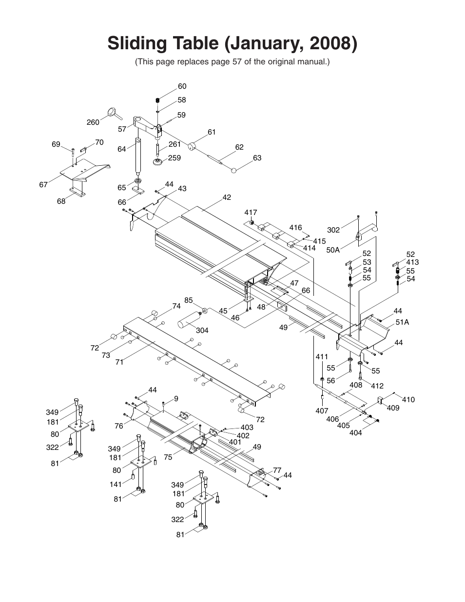 Sliding table (january, 2008) | Grizzly G0588/G0591 User Manual | Page 2 / 82