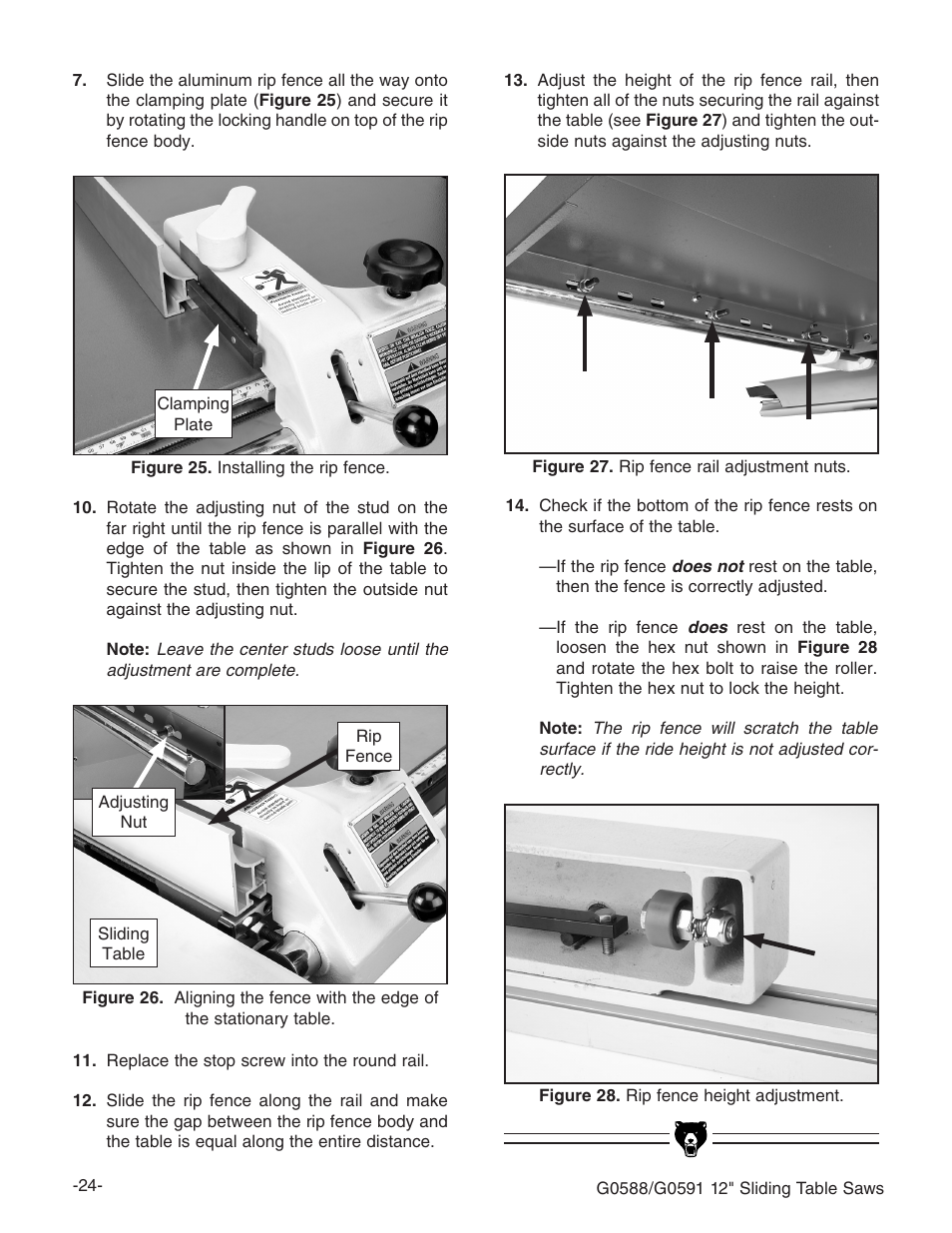 Grizzly G0588/G0591 User Manual | Page 32 / 82