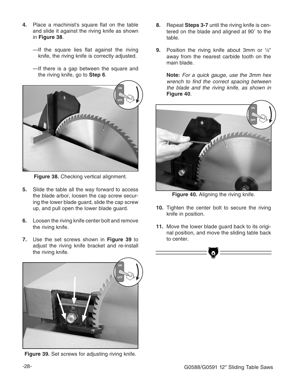 Grizzly G0588/G0591 User Manual | Page 36 / 82