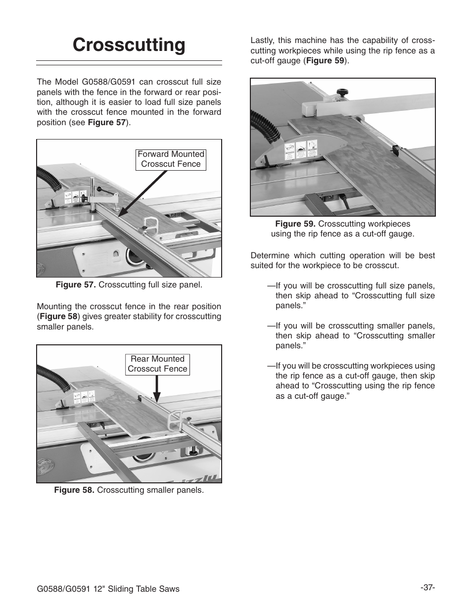 Crosscutting | Grizzly G0588/G0591 User Manual | Page 45 / 82