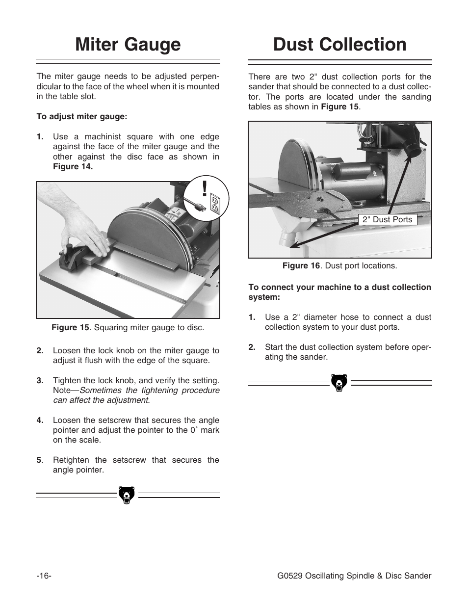 Dust collection miter gauge | Grizzly G0529 User Manual | Page 18 / 36