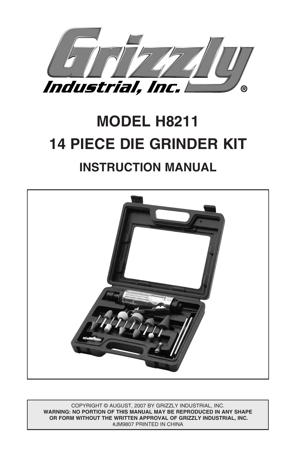 Grizzly 14 Piece Die Kit H8211 User Manual | 8 pages