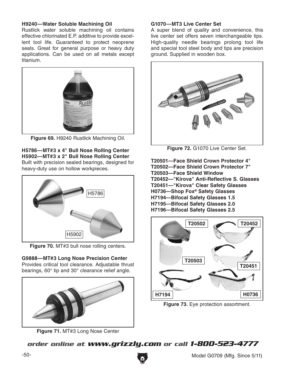 Grizzly G0709 User Manual | Page 52 / 112