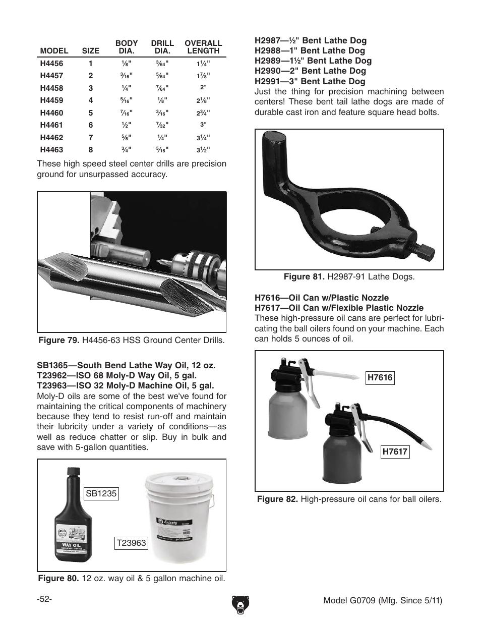 Grizzly G0709 User Manual | Page 54 / 112