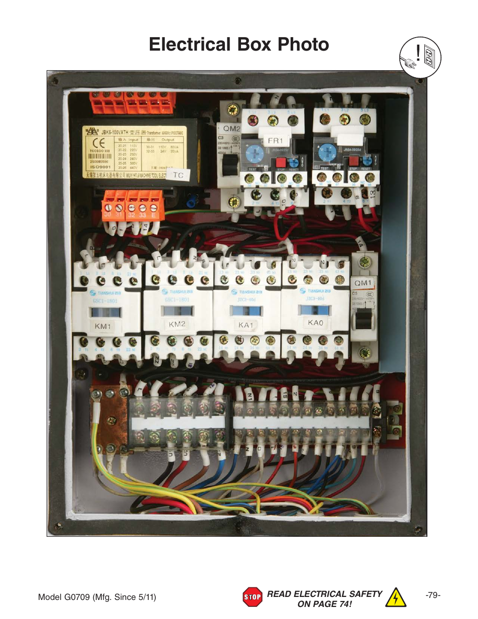 Electrical box photo | Grizzly G0709 User Manual | Page 81 / 112