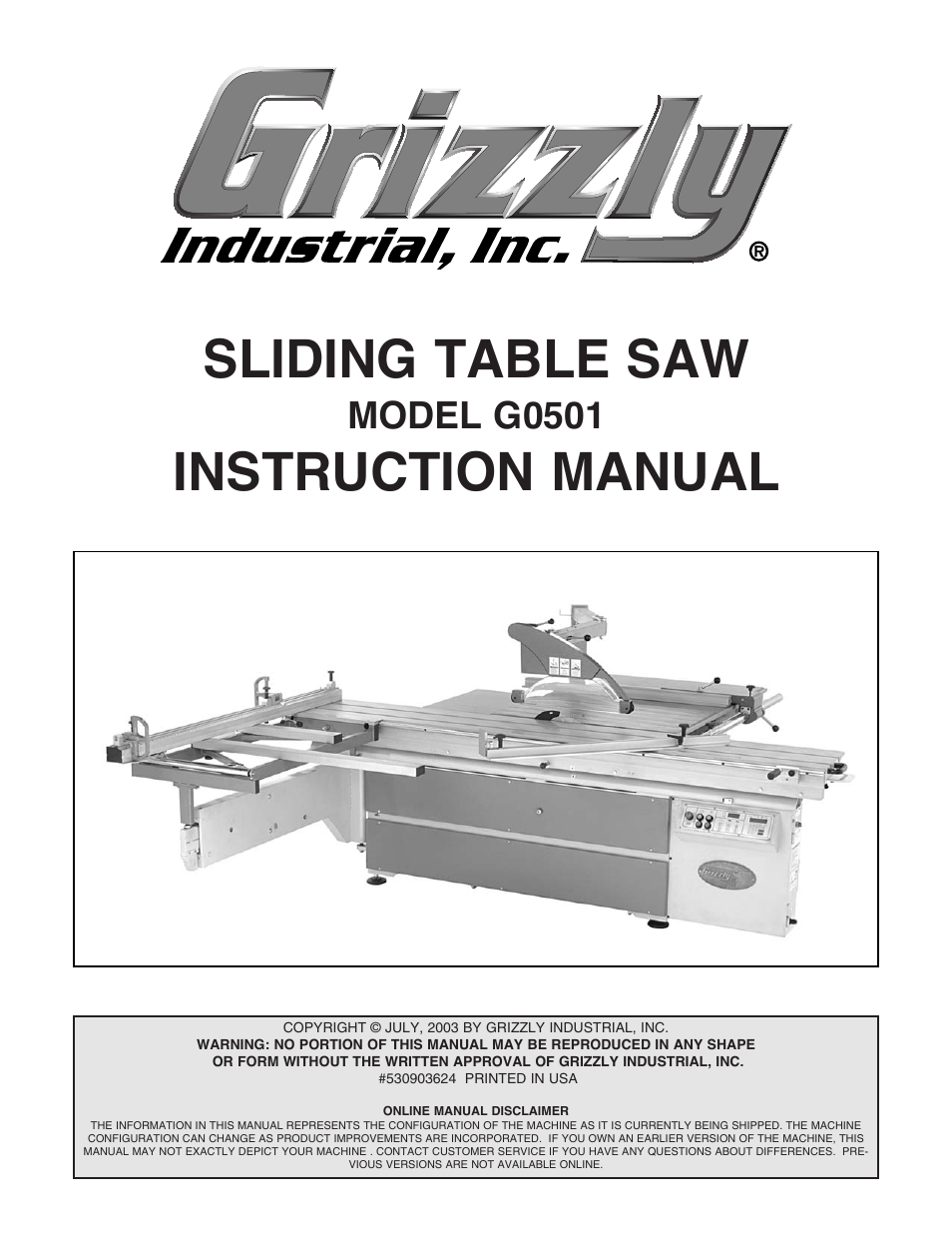 Grizzly G0501 User Manual | 96 pages