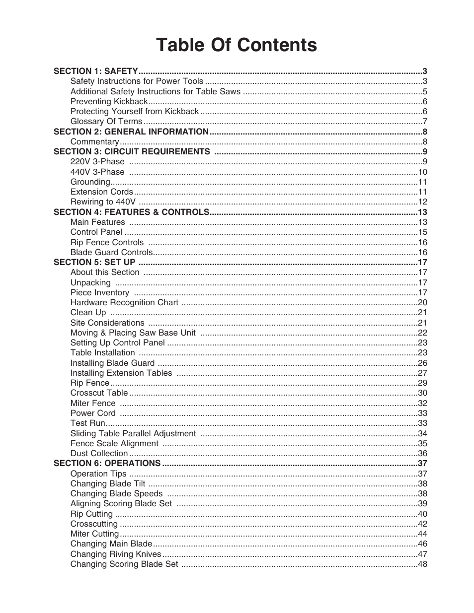 Grizzly G0501 User Manual | Page 3 / 96