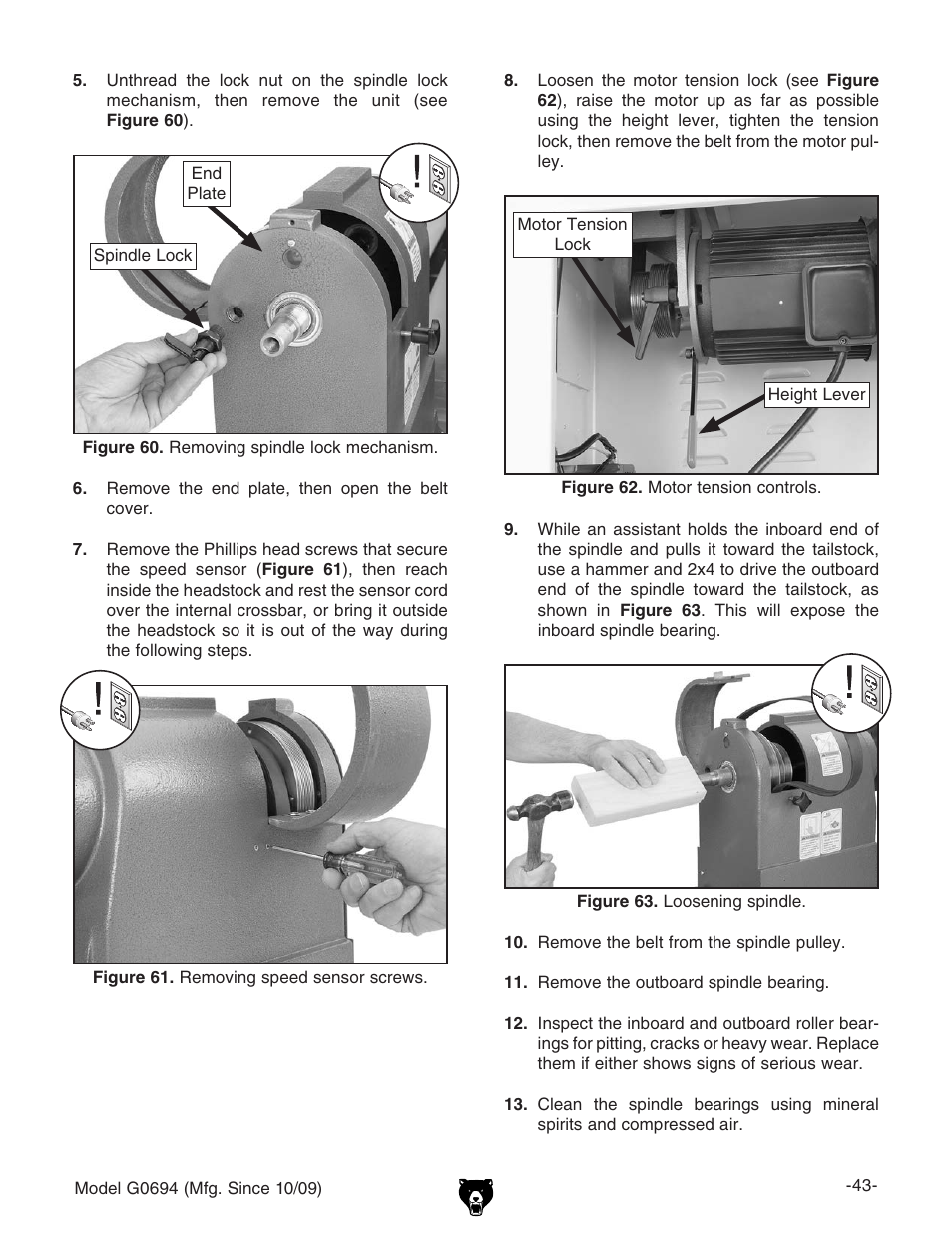 Grizzly G0694 User Manual | Page 45 / 60