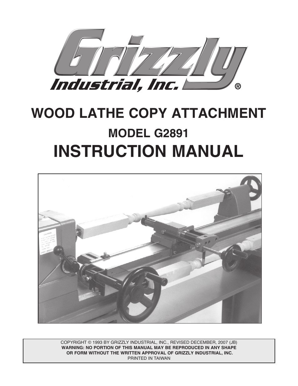 Grizzly G2891 User Manual | 26 pages