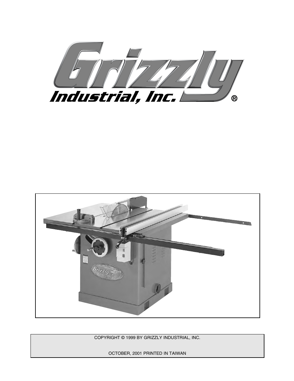 Grizzly 14" Professional Cabinet Saw G7209 User Manual | 52 pages