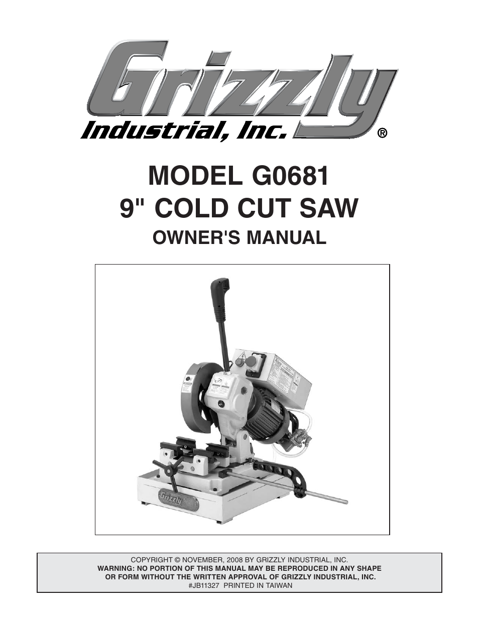 Grizzly G0681 User Manual | 44 pages