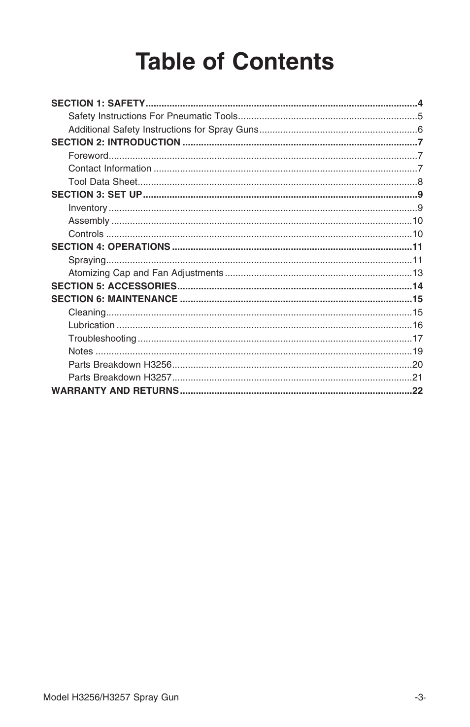 Grizzly H3257 User Manual | Page 3 / 24