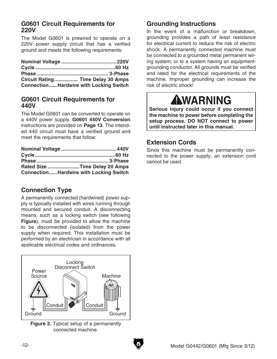 Grizzly G0442 User Manual | Page 14 / 60