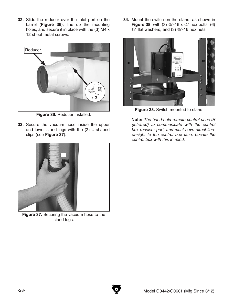 Grizzly G0442 User Manual | Page 30 / 60