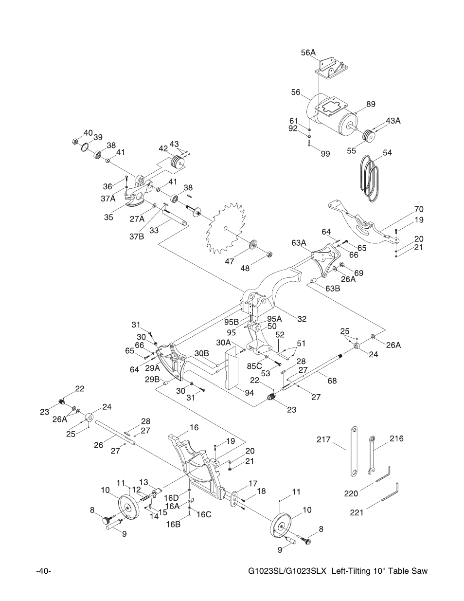 Grizzly G1023SL User Manual | Page 42 / 50