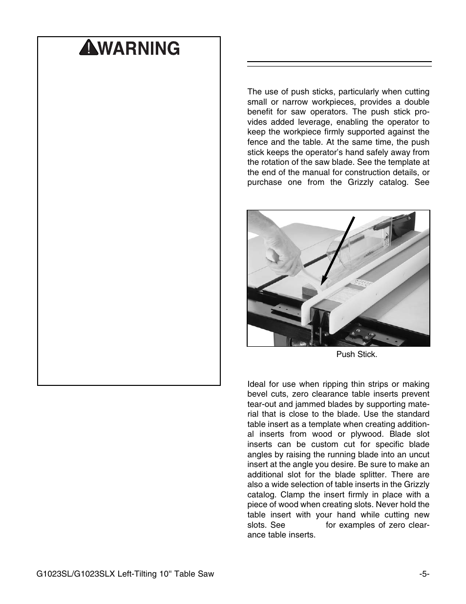 Safety accessories | Grizzly G1023SL User Manual | Page 7 / 50