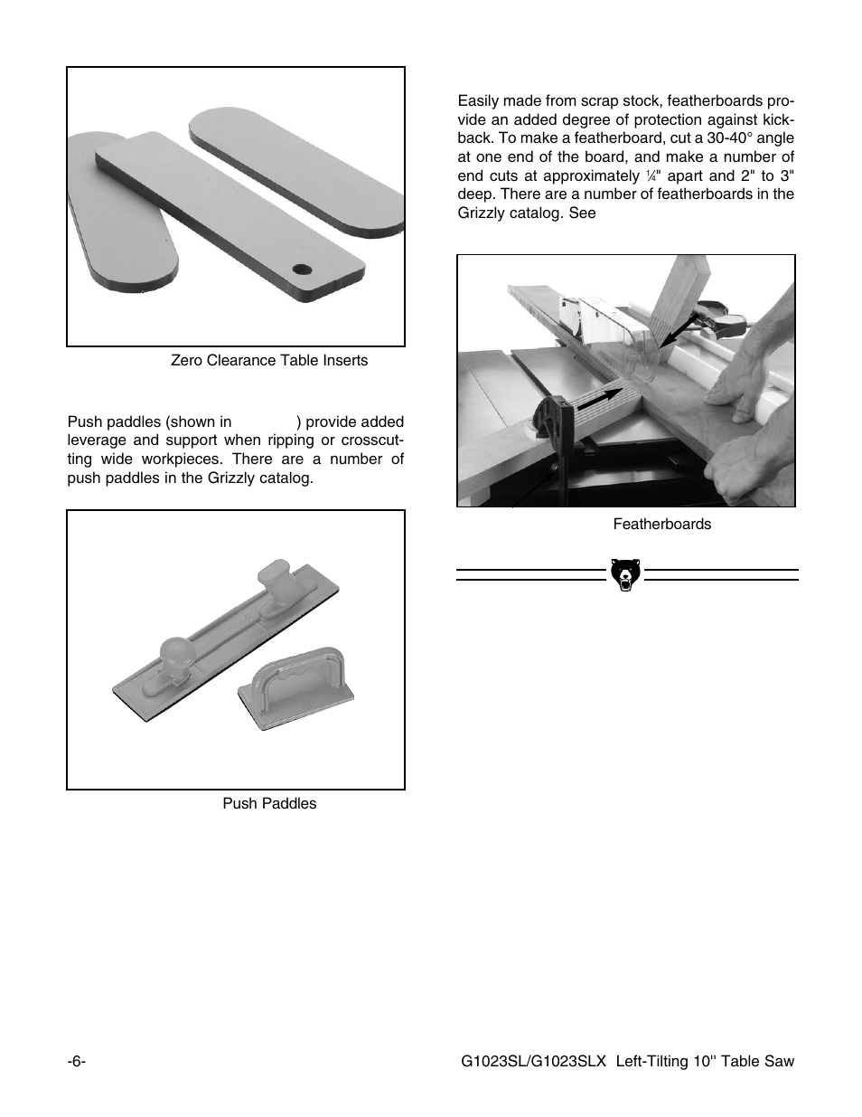 Grizzly G1023SL User Manual | Page 8 / 50