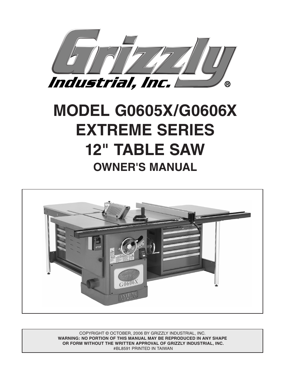 Grizzly G0605X User Manual | 76 pages