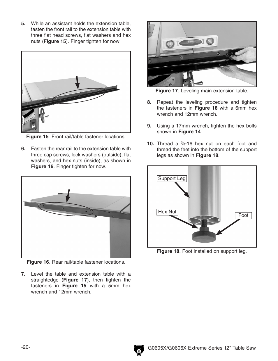 Grizzly G0605X User Manual | Page 22 / 76