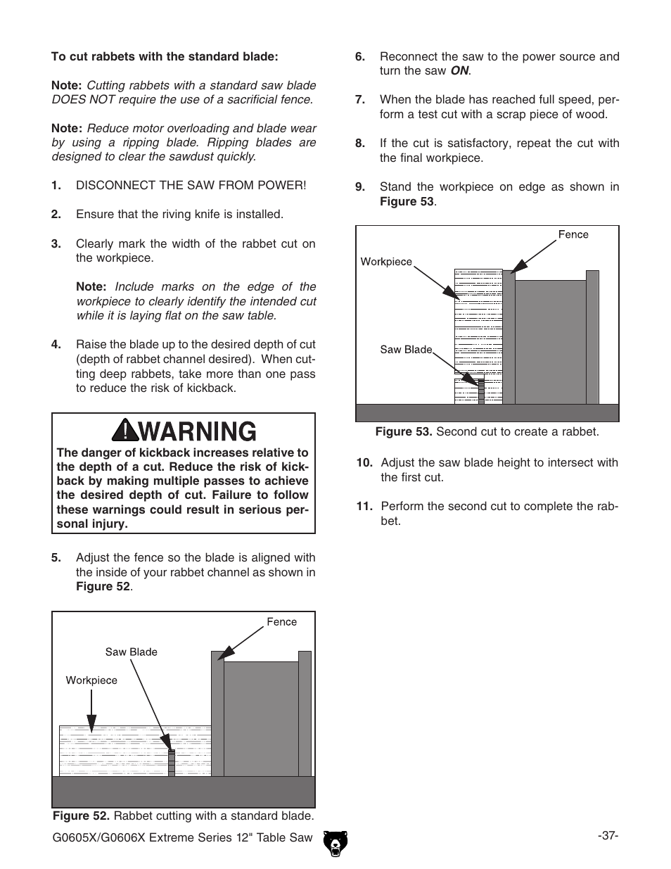 Grizzly G0605X User Manual | Page 39 / 76