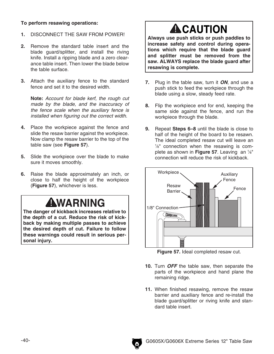 Grizzly G0605X User Manual | Page 42 / 76