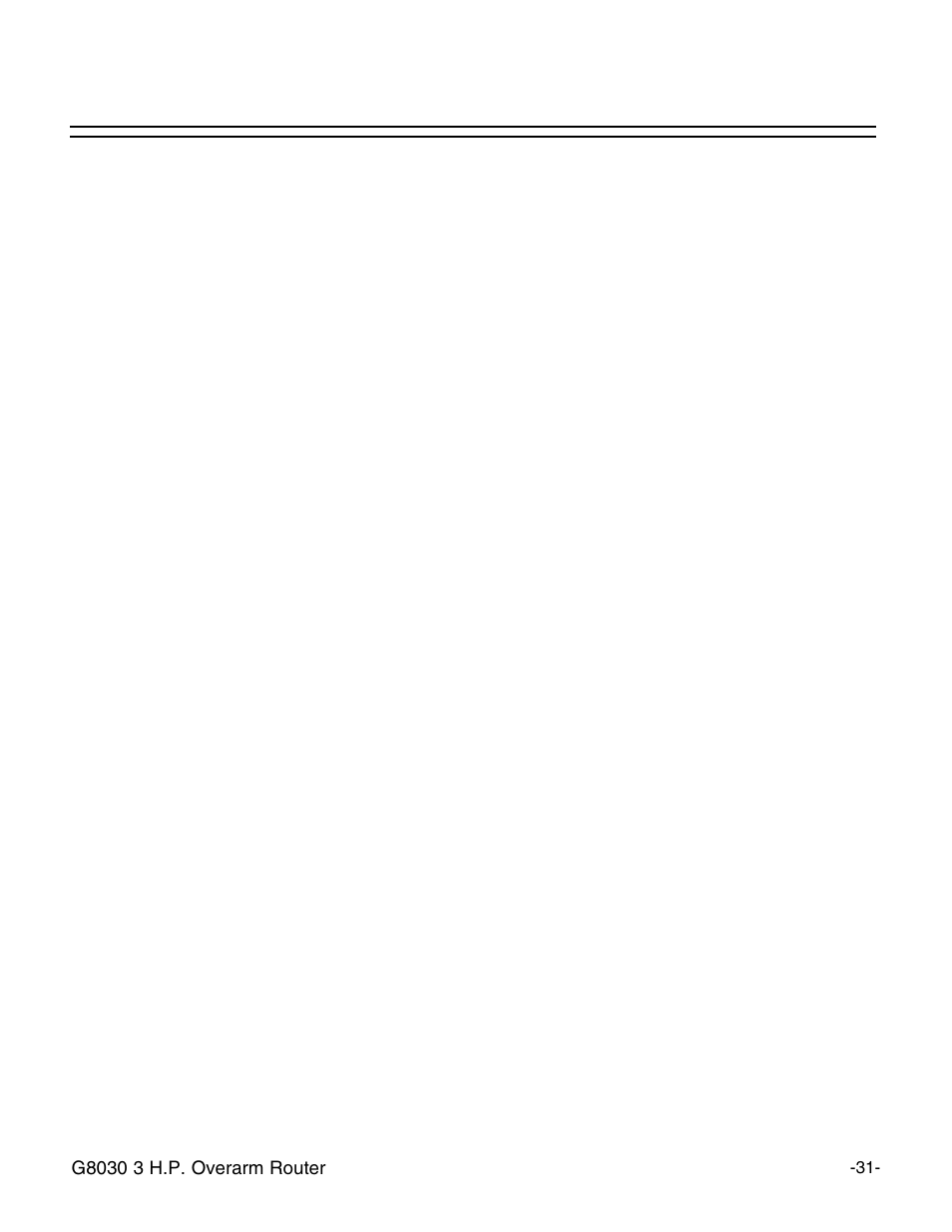 Grizzly G8030 User Manual | Page 33 / 36