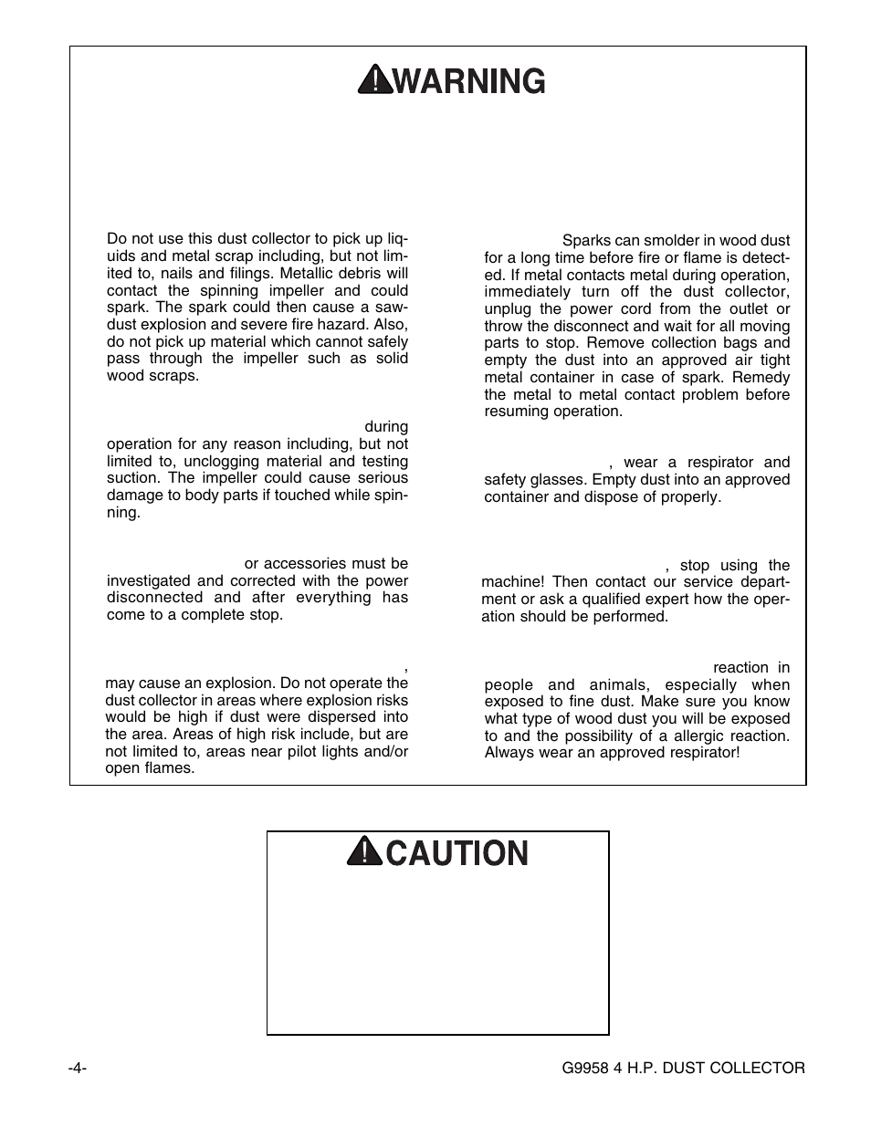 Grizzly G9958 User Manual | Page 6 / 28