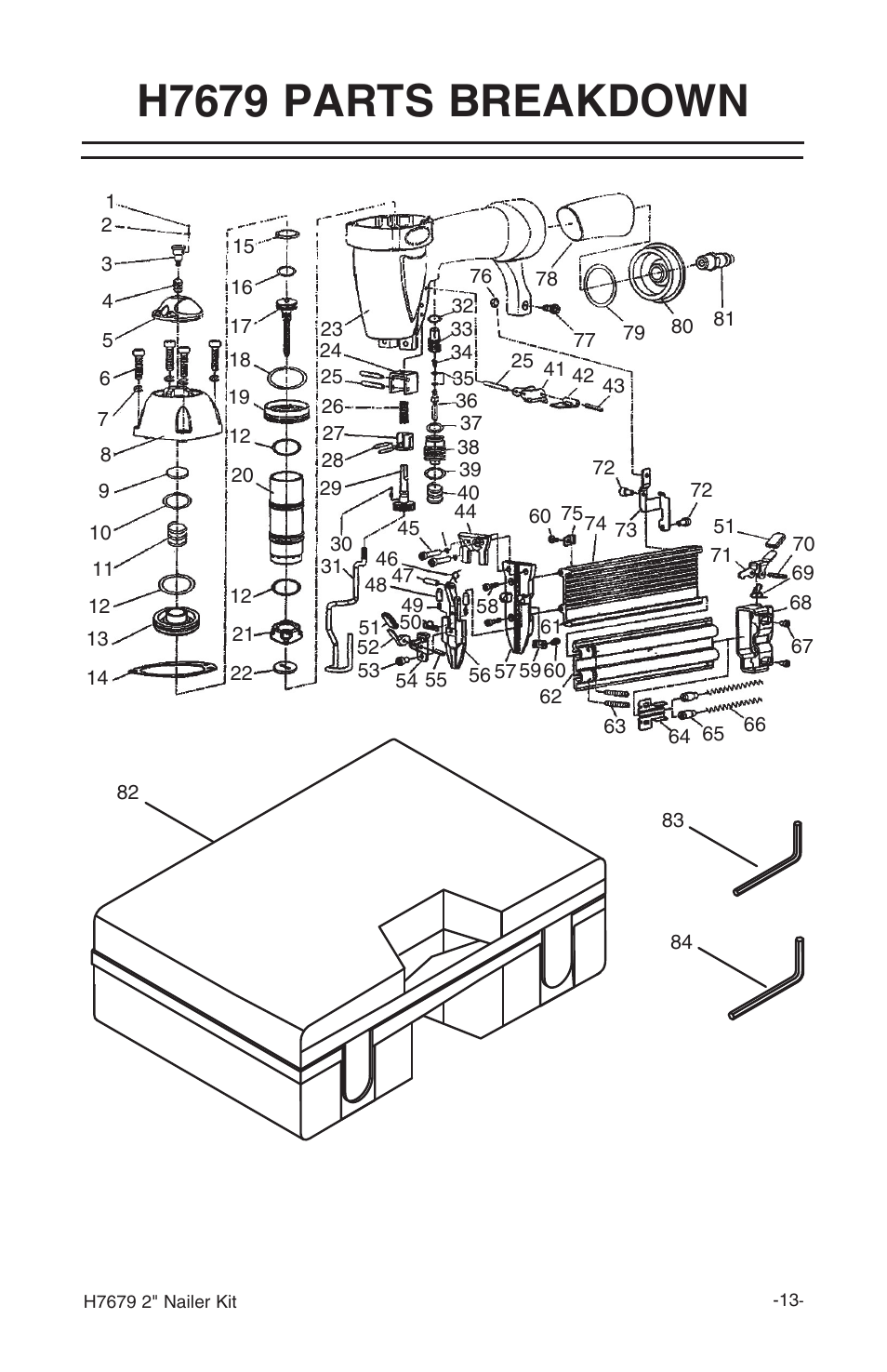 H7679 parts breakdown | Grizzly H7679 User Manual | Page 15 / 20