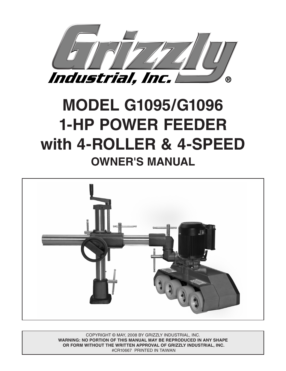 Grizzly G1095/G1096 User Manual | 36 pages