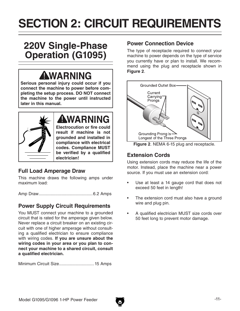 Grizzly G1095/G1096 User Manual | Page 13 / 36