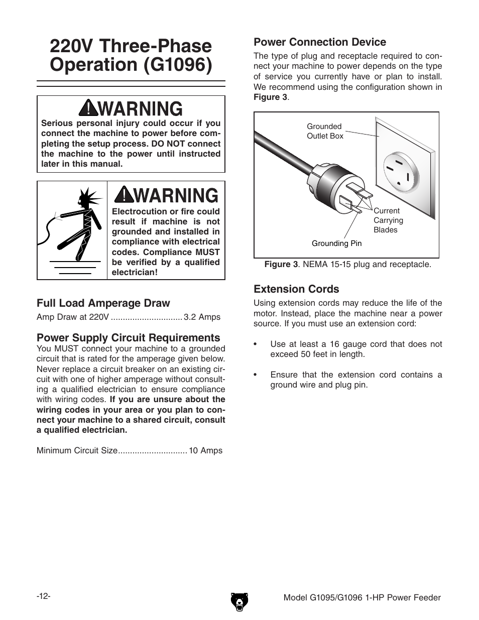 Grizzly G1095/G1096 User Manual | Page 14 / 36