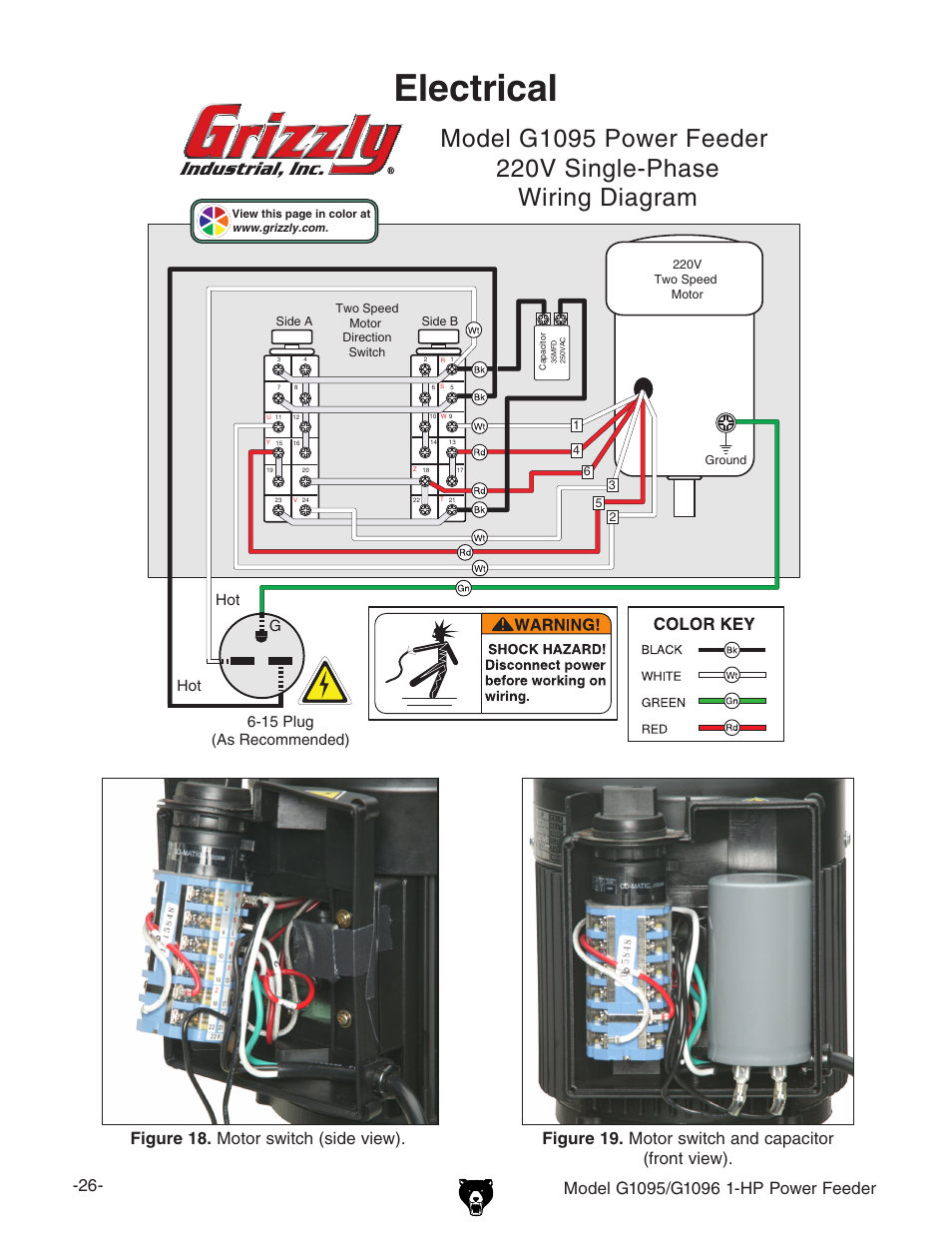 Electrical, Di +"&*eaj\ 6hgzxdbbzcyzy | Grizzly G1095/G1096 User Manual | Page 28 / 36