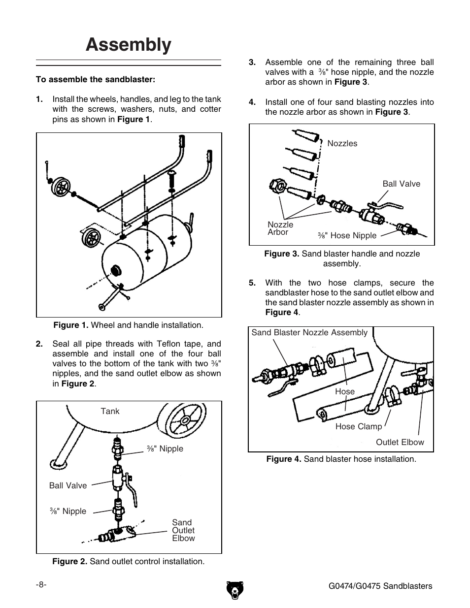 Assembly | Grizzly G0474 User Manual | Page 10 / 20