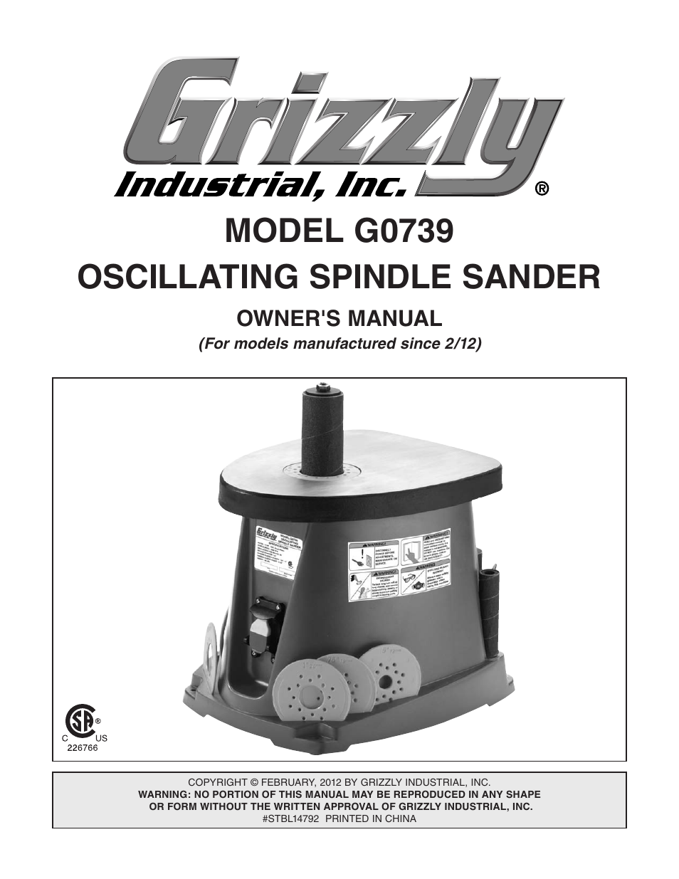 Grizzly Oscilatign Spindle GO739 User Manual | 32 pages
